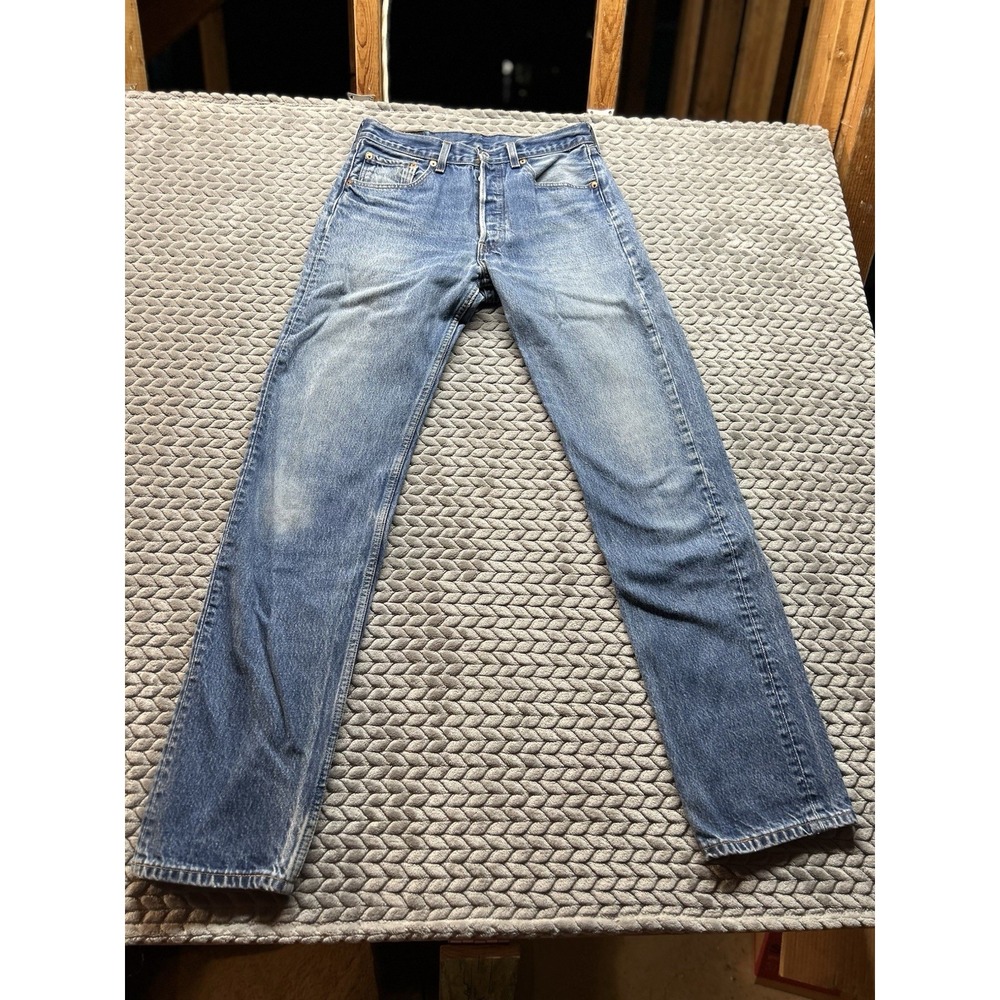 Vintage 1997 Levis 501 Jeans Mens 33x38 Made USA Button Fly 90s Denim